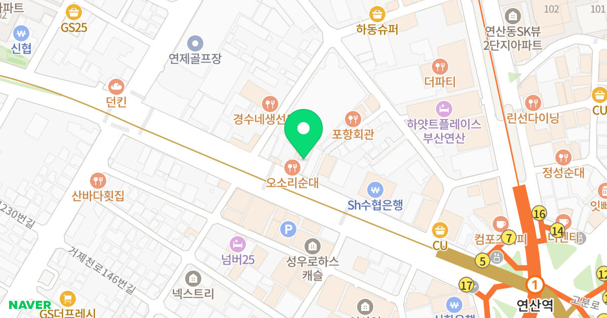 조강빌딩 위치 지도 - 부산광역시 연제구 월드컵대로 160-1
