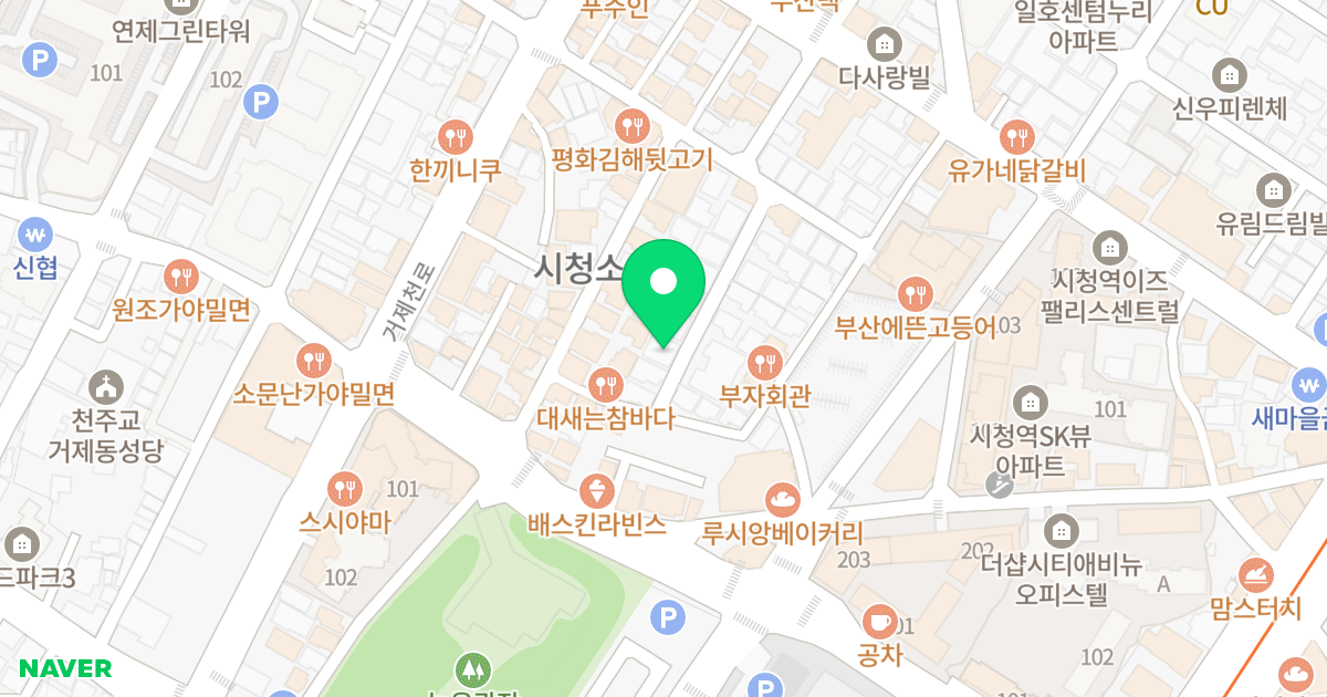 유니언파크 위치 지도 - 부산광역시 연제구 신촌로23번길 40-5