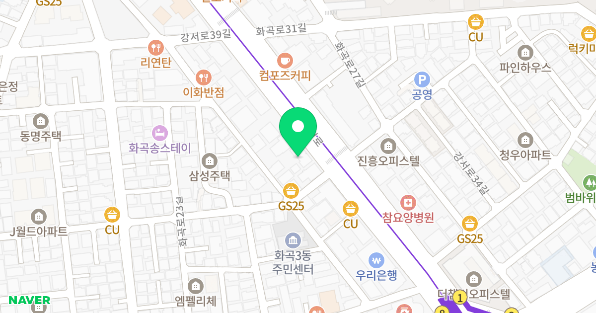 양지 위치 지도 - 서울특별시 강서구 강서로 191