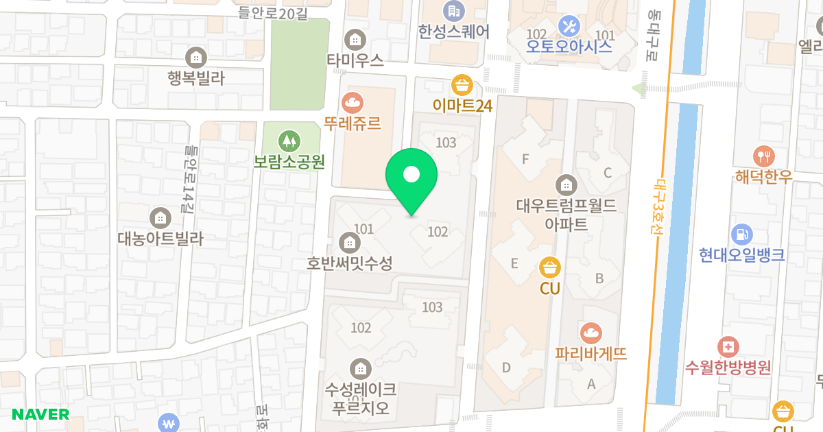 호반써밋수성 위치 지도 - 대구광역시 수성구 청수로24길 71