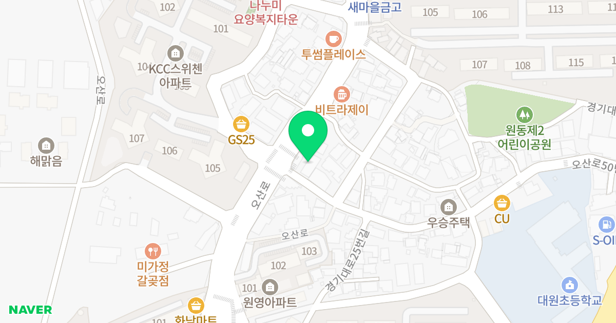 (162-3) 위치 지도 - 경기도 오산시 오산로50번길 3