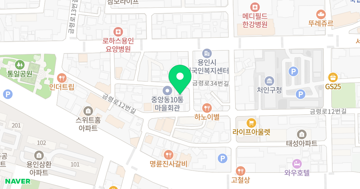 다온빌Ⅱ 위치 지도 - 경기도 용인시 처인구 금령로34번길 8