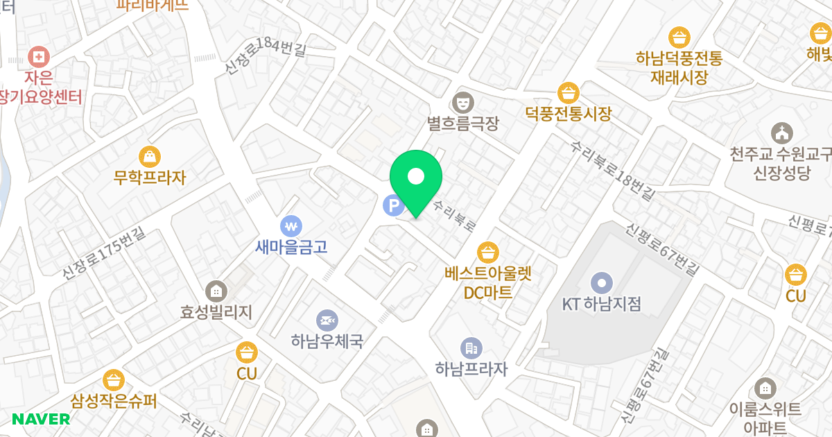 다온하우스 위치 지도 - 경기도 하남시 수리북로 5-8