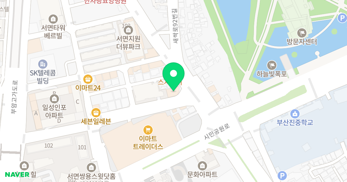 (80-35) 위치 지도 - 부산광역시 부산진구 새싹로 87