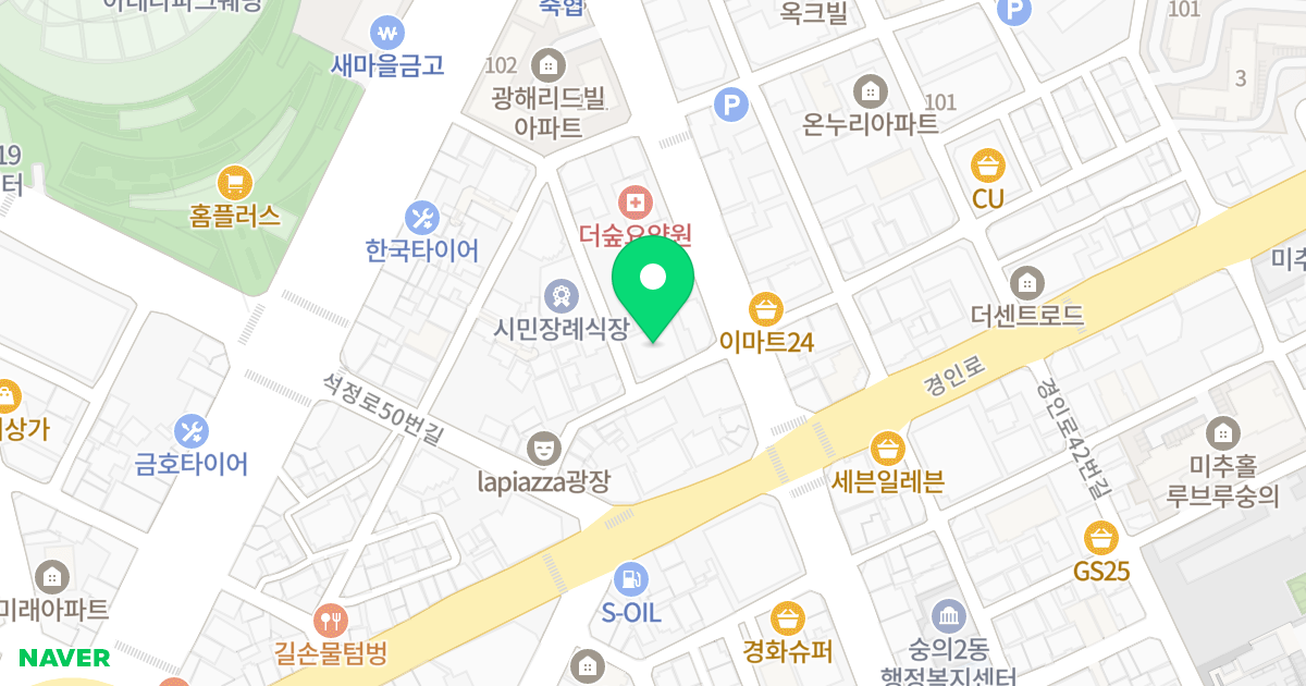 센트럴뷰 위치 지도 - 인천광역시 미추홀구 미추로 45-8