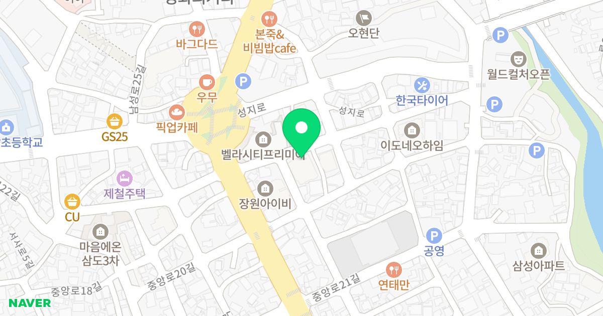 제이시티팰리스 위치 지도 - 제주특별자치도 제주시 고전길 38