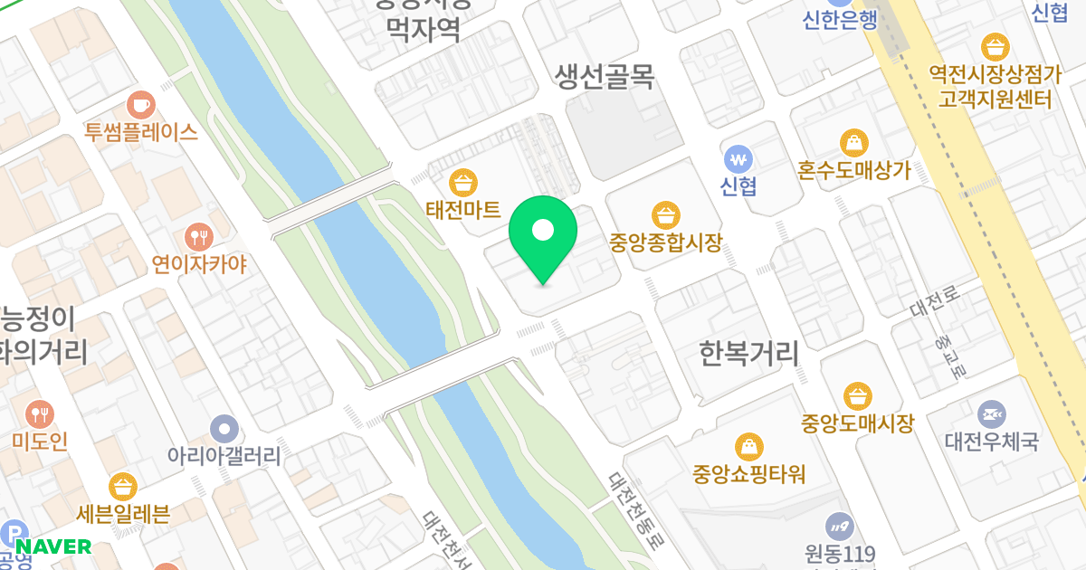 부라다오피스텔(원동) 위치 지도 - 대전광역시 동구 대전천동로 528