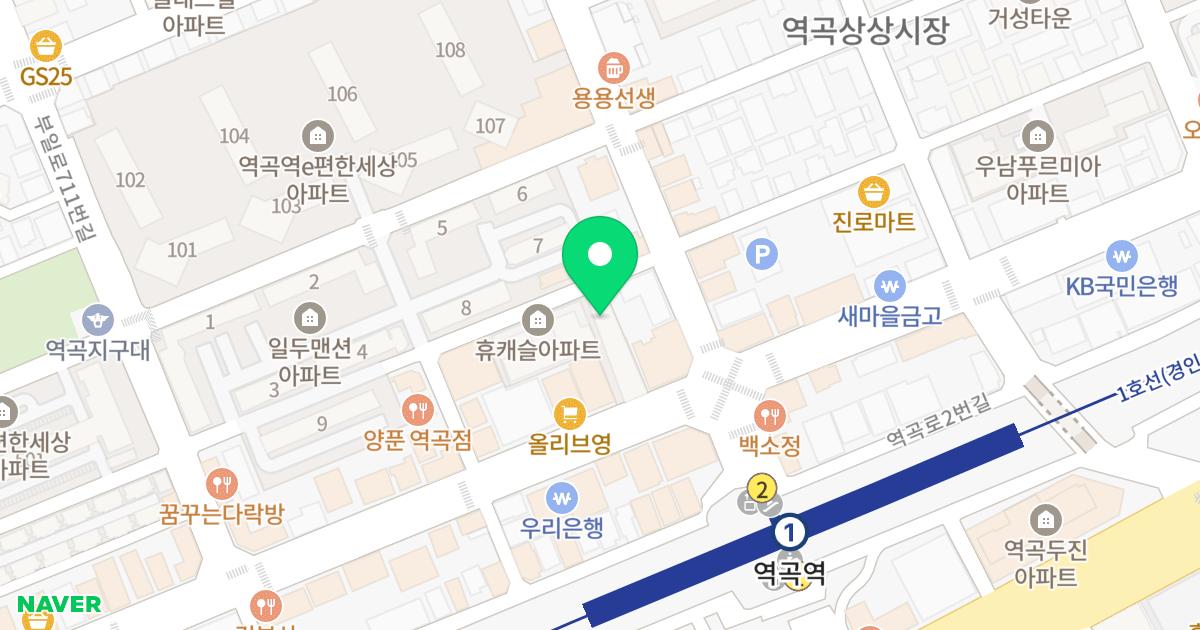 이클래스 위치 지도 - 경기도 부천시 원미구 역곡로13번길 7