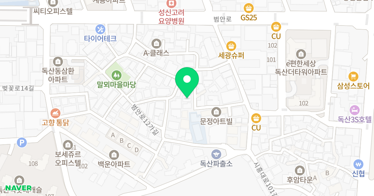 (1006-74) 위치 지도 - 서울특별시 금천구 범안로16길 24-19