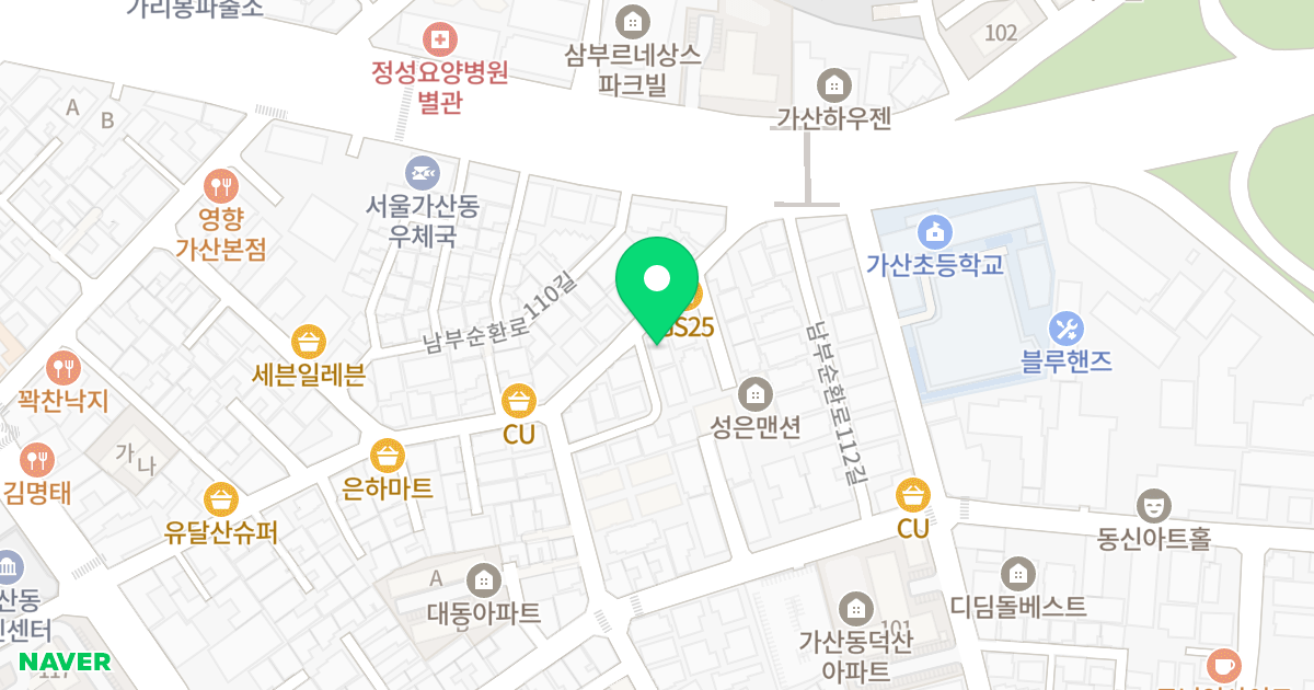 레이크타운 위치 지도 - 서울특별시 금천구 남부순환로112길 19