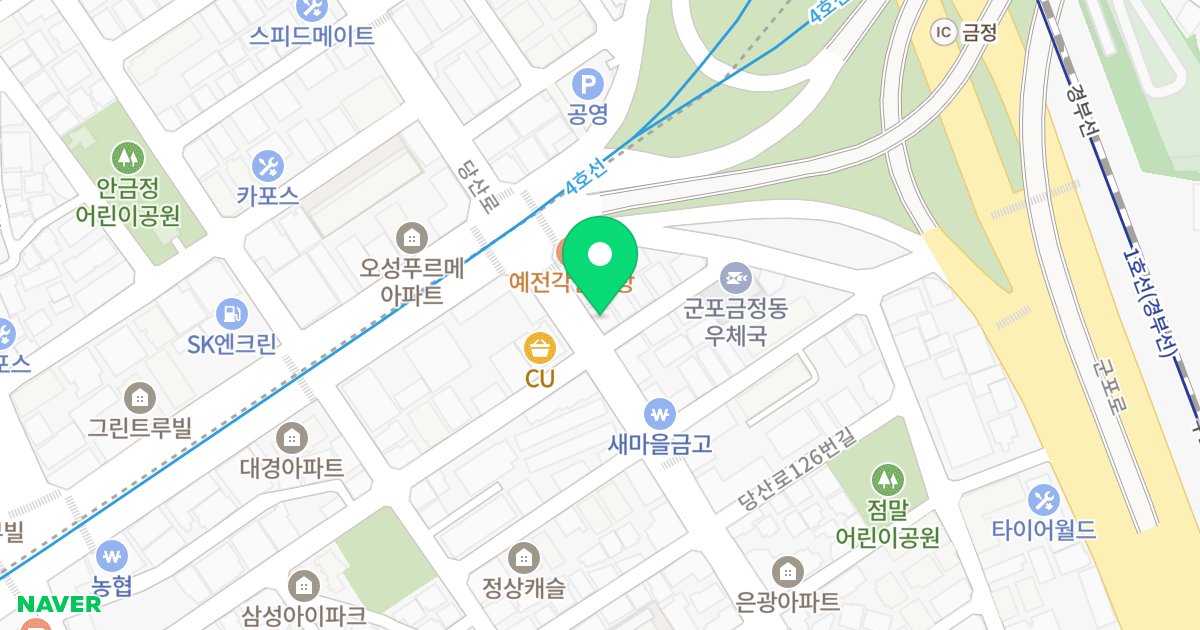 대성팰리스 위치 지도 - 경기도 군포시 당산로136번길 1