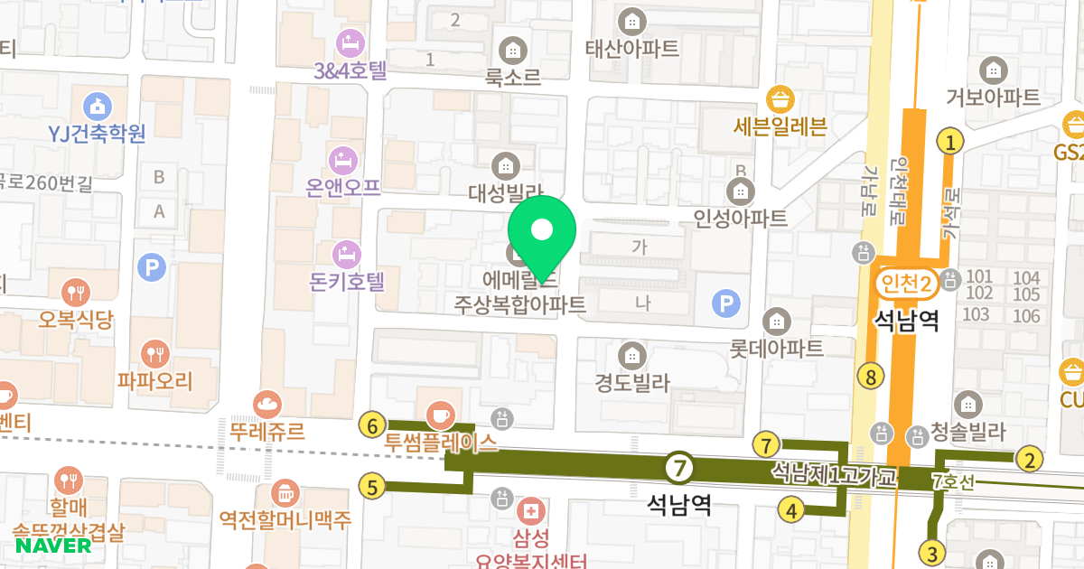 무한레뷰빌 위치 지도 - 인천광역시 서구 신석로112번길 30