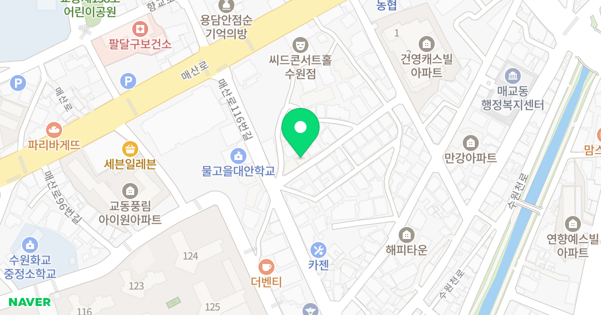 (77-93) 위치 지도 - 경기도 수원시 팔달구