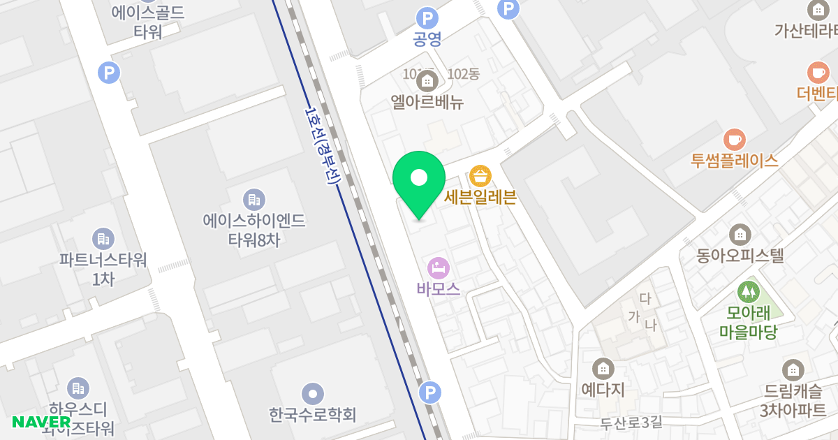 비엘하우스 104 위치 지도 - 서울특별시 금천구 벚꽃로24길 2