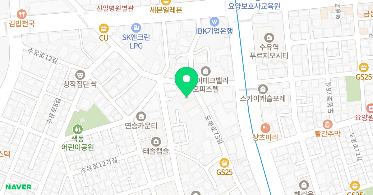 삼성팰리스 위치 지도 - 서울특별시 강북구 도봉로73길 43