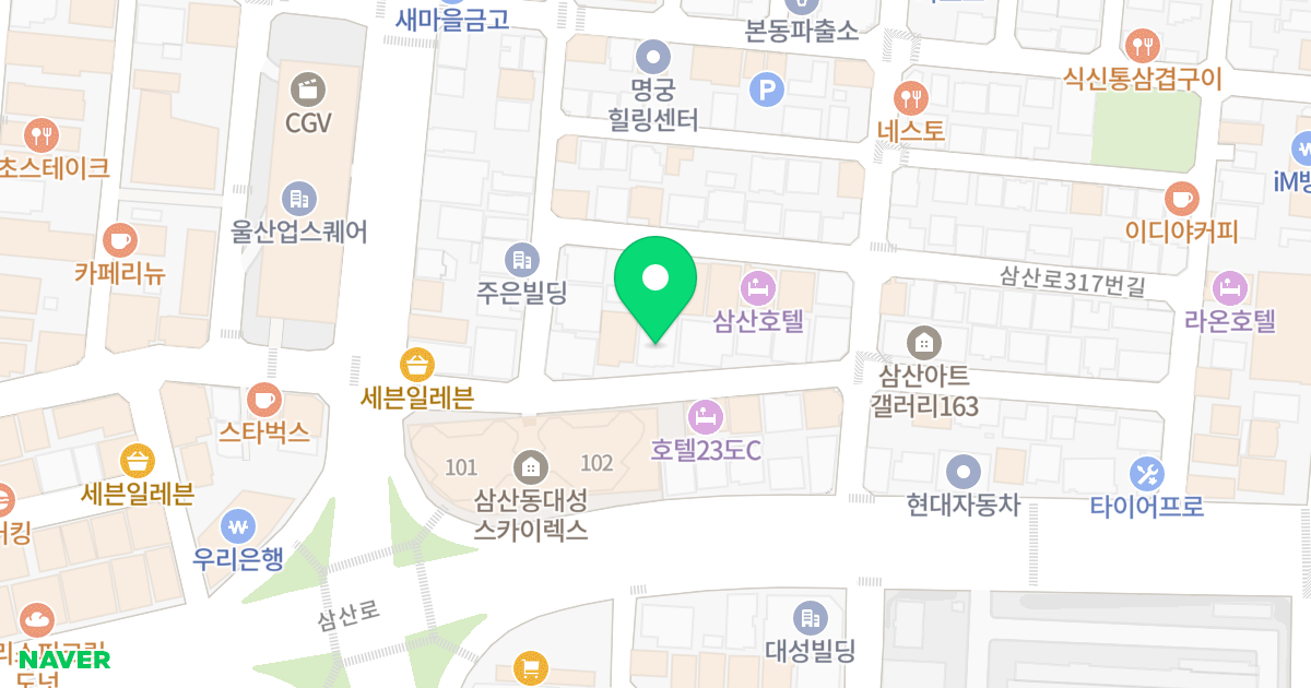 삼산 골든뷰 오피스텔 위치 지도 - 울산광역시 남구 화합로178번길 11