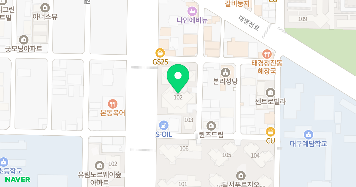 두산위브더제니스 센트럴달서 위치 지도 - 대구광역시 달서구