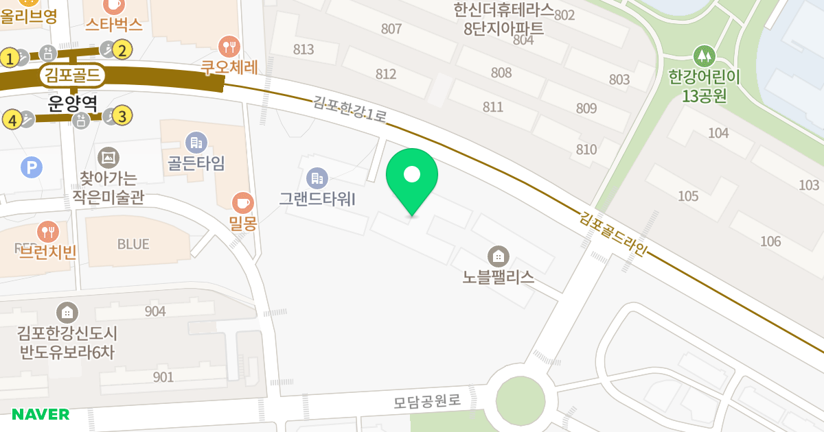 에이치씨티 위치 지도 - 경기도 김포시 김포한강1로 266