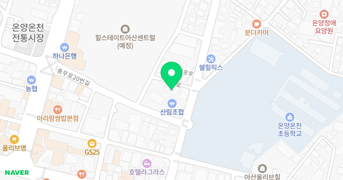 아산빌리지 위치 지도 - 충청남도 아산시 청운로 95-3