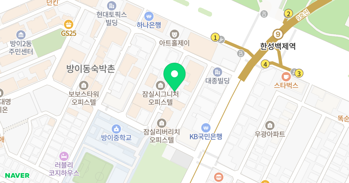 (50-1) 위치 지도 - 서울특별시 송파구 오금로11길 61-16
