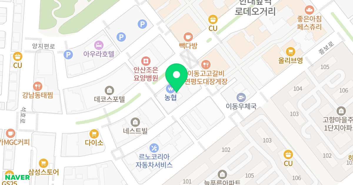와이에스22 위치 지도 - 경기도 안산시 상록구