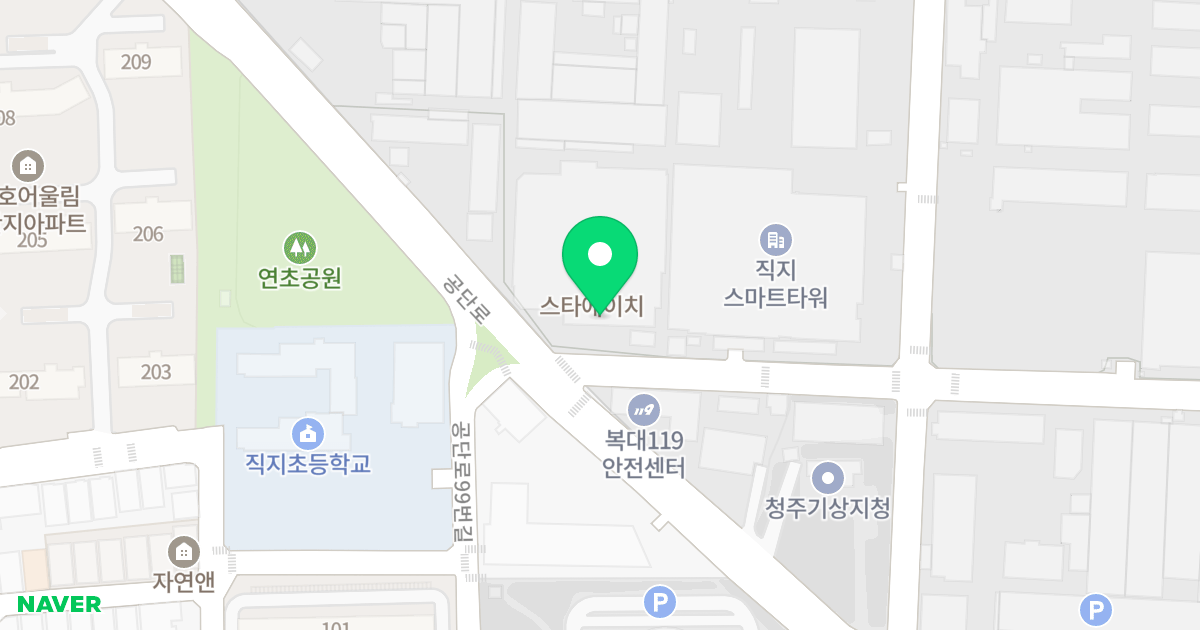 스타에이치 위치 지도 - 충청북도 청주시 흥덕구 공단로 100