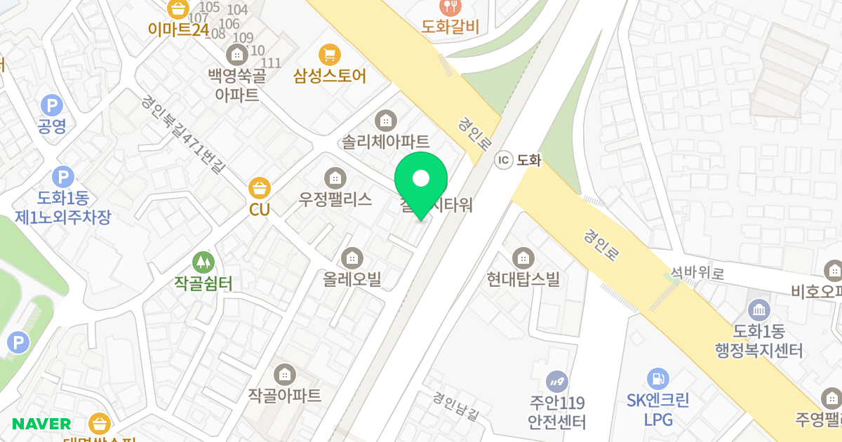 (483-1) 위치 지도 - 인천광역시 미추홀구 경인북길 483