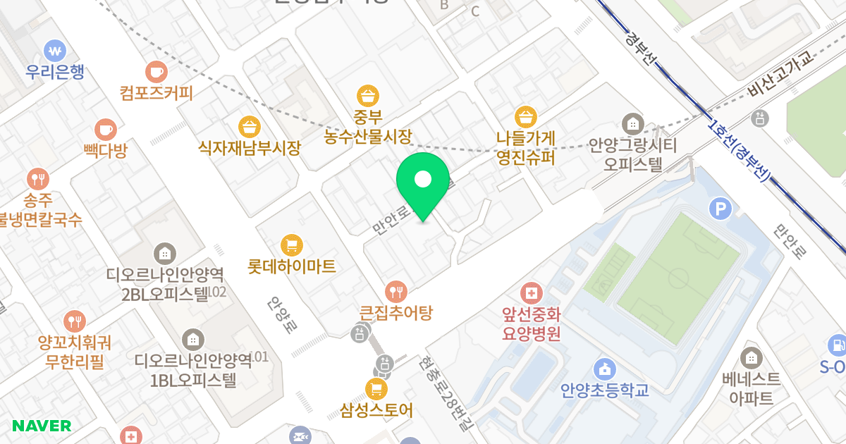삼성원시티 위치 지도 - 경기도 안양시 만안구 만안로159번길 31