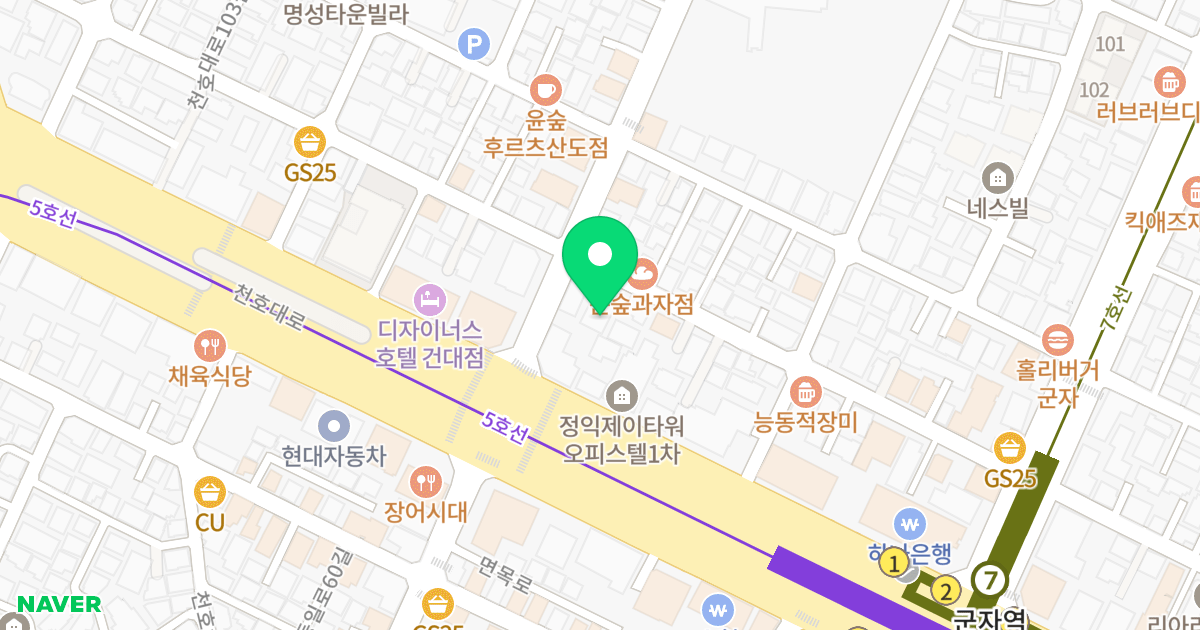 헤스티아 위치 지도 - 서울특별시 광진구