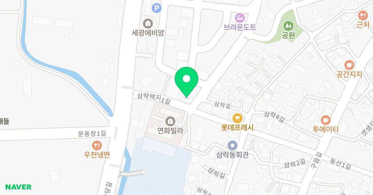 (1220) 위치 지도 - 경상북도 김천시 삼락택지1길 42