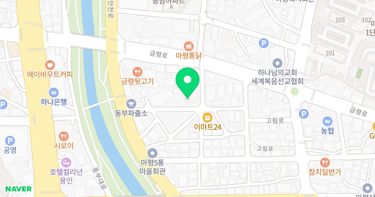 B동 위치 지도 - 경기도 용인시 처인구 금령로140번길 6-2