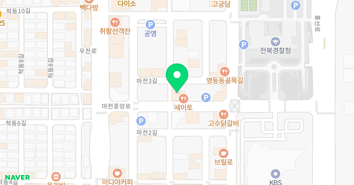(1633-4) 위치 지도 - 전북특별자치도 전주시 완산구