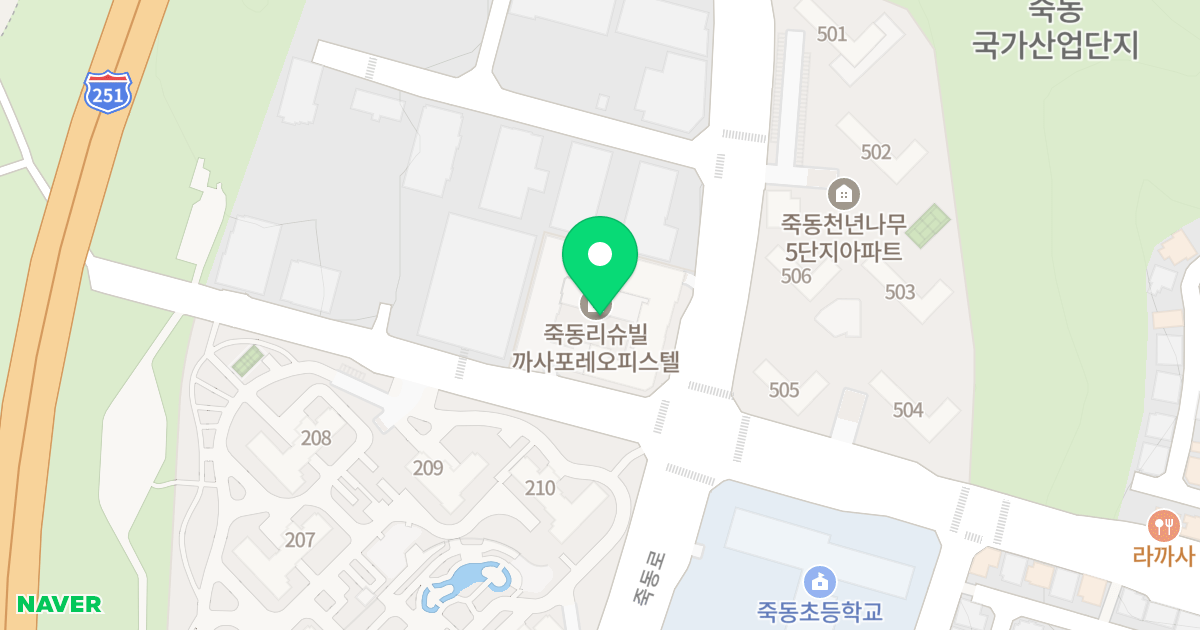 죽동 리슈빌까사포레 위치 지도 - 대전광역시 유성구 유성대로877번길 56