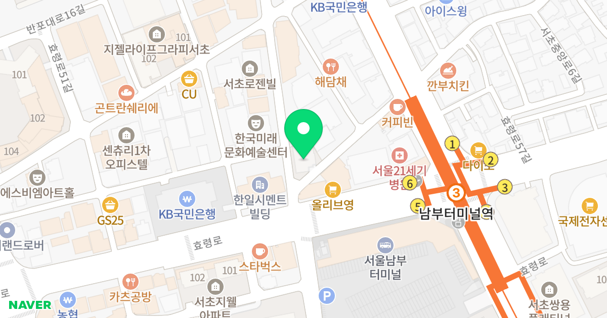 더 칸톤 서초 위치 지도 - 서울특별시 서초구 효령로55길 10
