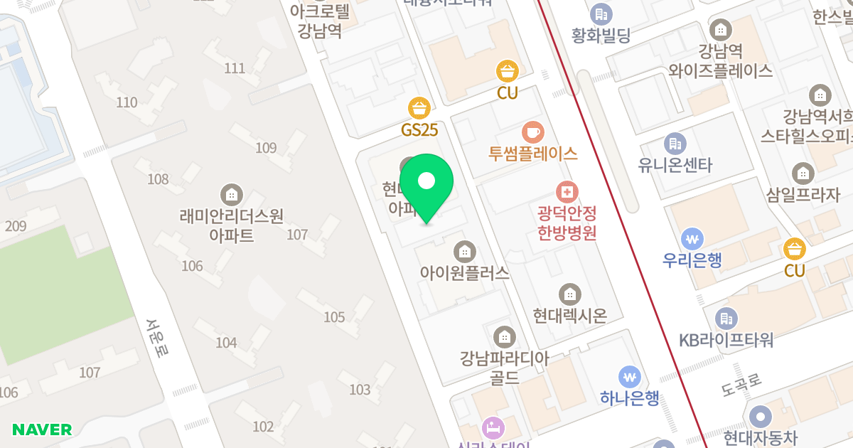 신명스카이뷰멤버스 위치 지도 - 서울특별시 서초구 효령로77길 18