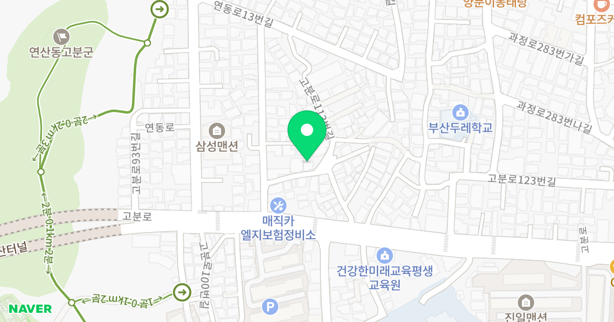 (340-22) 위치 지도 - 부산광역시 연제구 고분로105번길 6-9