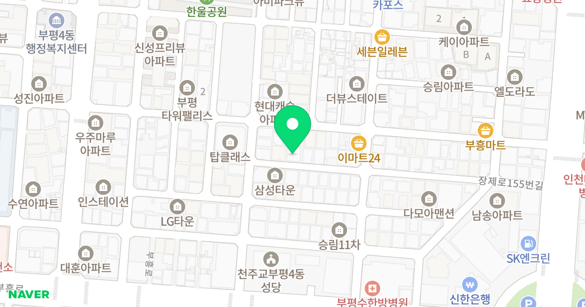 지선아트빌 위치 지도 - 인천광역시 부평구 장제로155번길 50