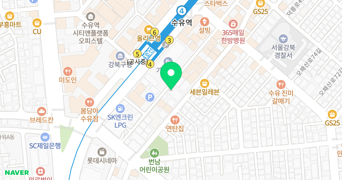 선경타워 위치 지도 - 서울특별시 강북구 오패산로77길 26