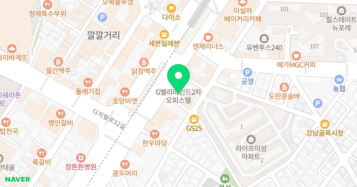 화이트타워 위치 지도 - 서울특별시 관악구 시흥대로 562-2