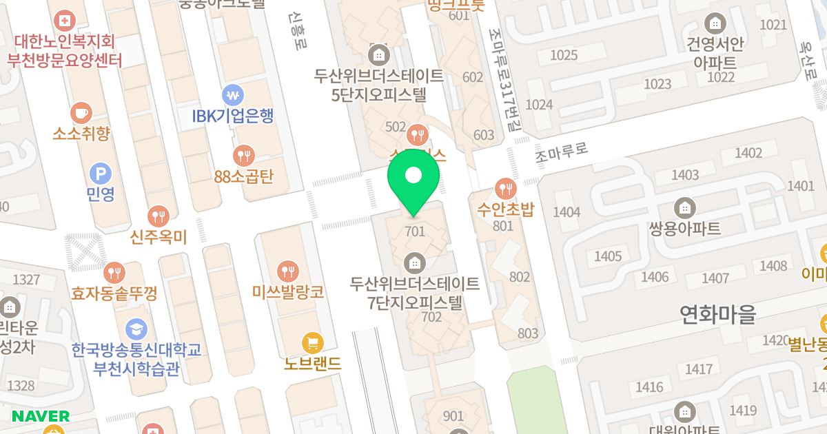 위브더스테이트 위치 지도 - 경기도 부천시 원미구  150
