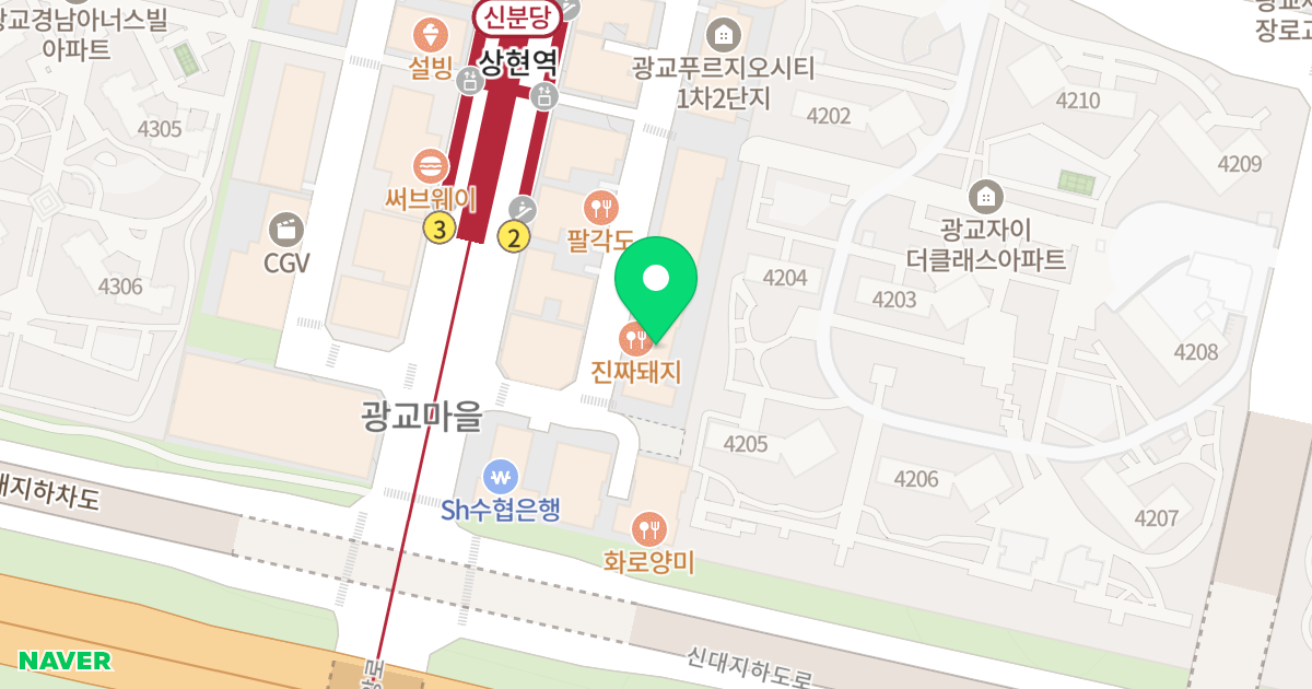 광교 리치안 위치 지도 - 경기도 용인시 수지구 광교중앙로296번길 10