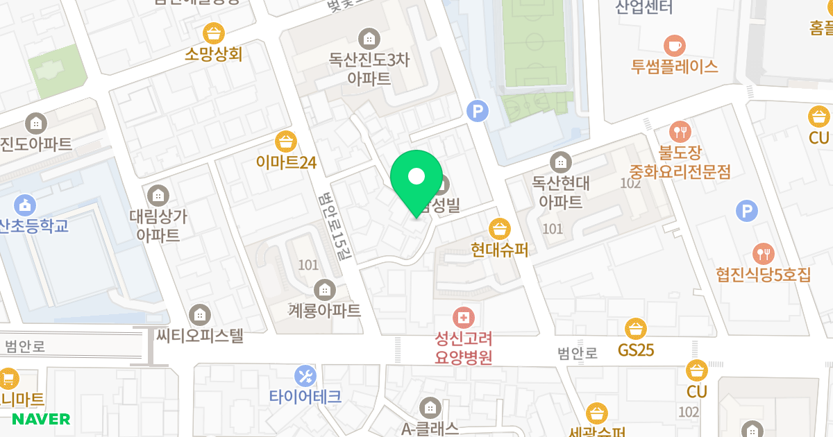 엠제트하우스 위치 지도 - 서울특별시 금천구 범안로15길 8-13