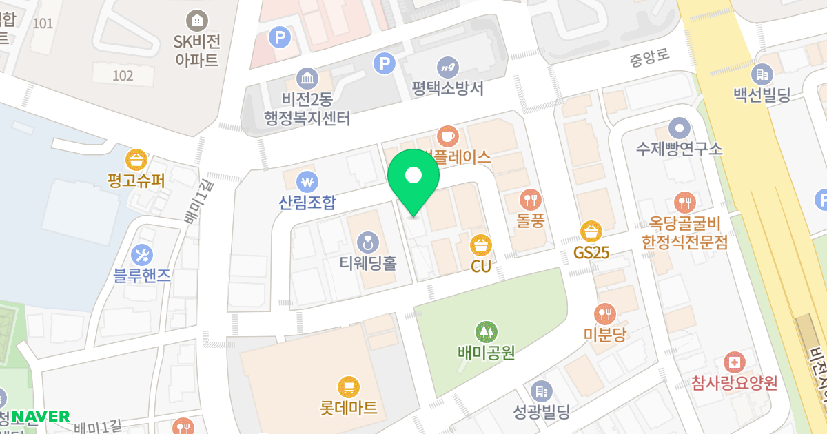수아비스 위치 지도 - 경기도 평택시 평택5로34번길 20