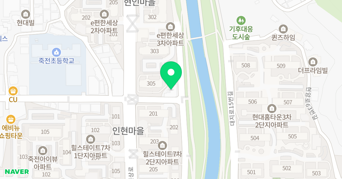 리버캐슬 위치 지도 - 경기도 용인시 수지구 대지로3번길 77