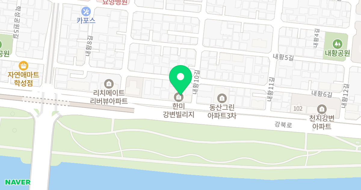한미강변빌리지 위치 지도 - 울산광역시 중구 내황10길 50