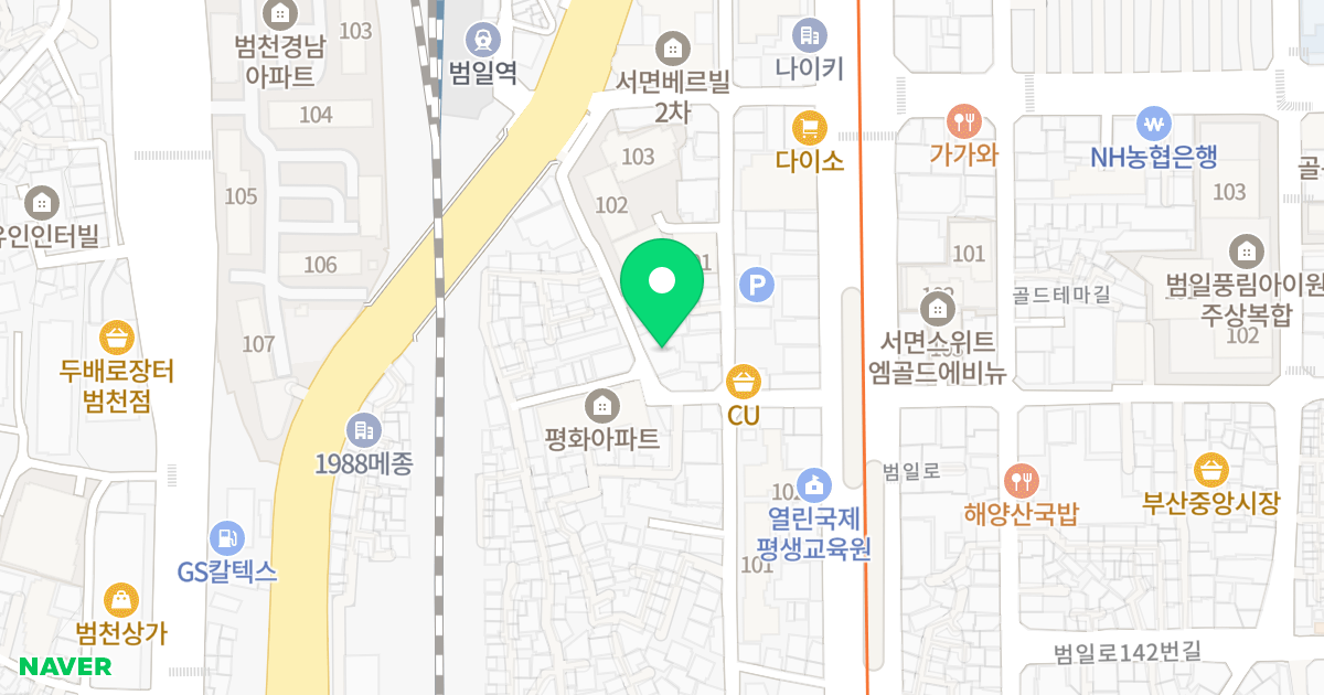 펫토피아 위치 지도 - 부산광역시 부산진구 범일로153번길 20