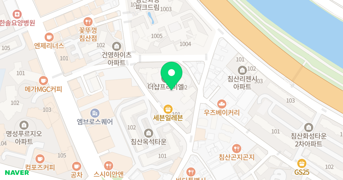 더샵 프리미엘 위치 지도 - 대구광역시 북구 침산로32길 20