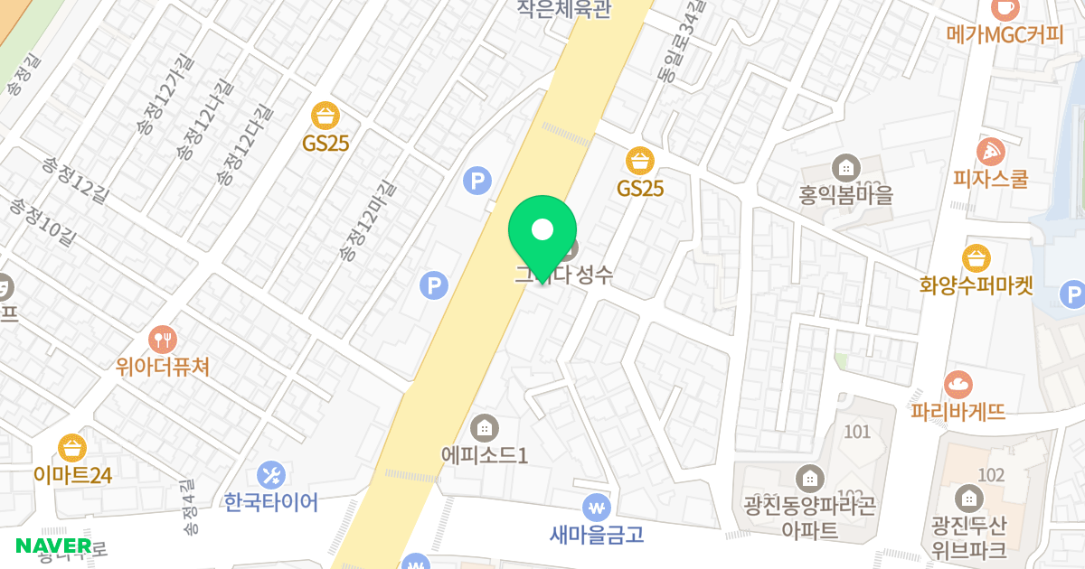 메이저캐슬Ⅲ 위치 지도 - 서울특별시 광진구 동일로 196