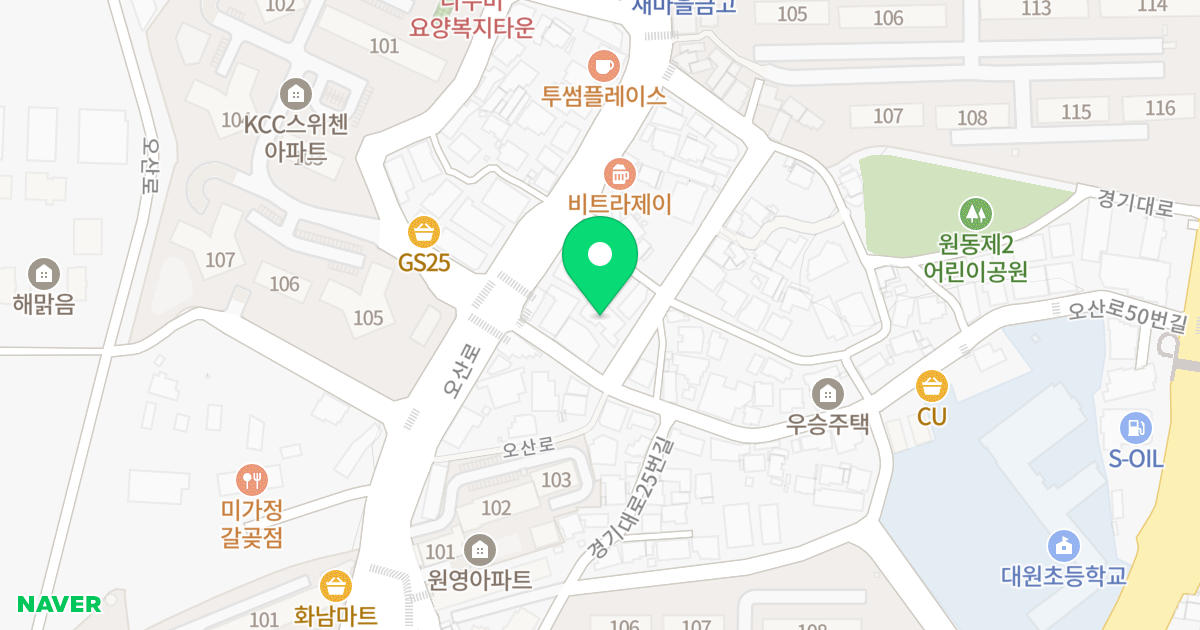 (162-5) 위치 지도 - 경기도 오산시