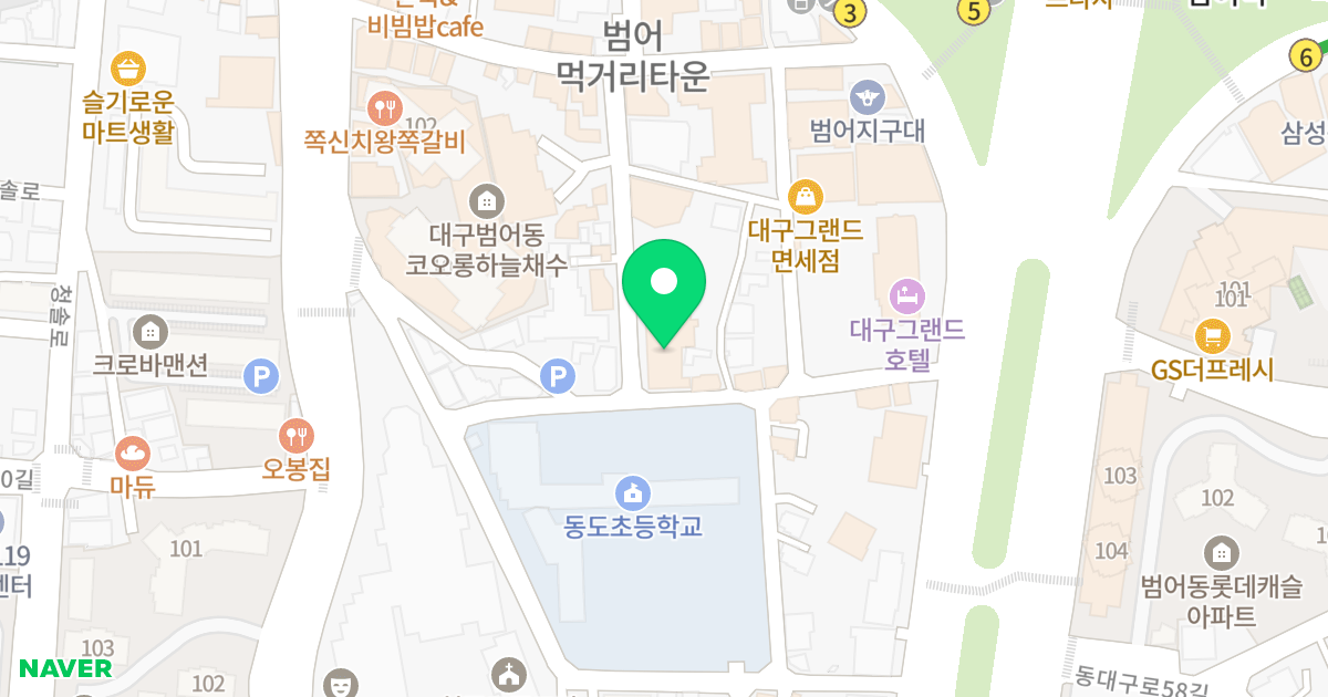 세비앙 위치 지도 - 대구광역시 수성구 동대구로59길 14-2